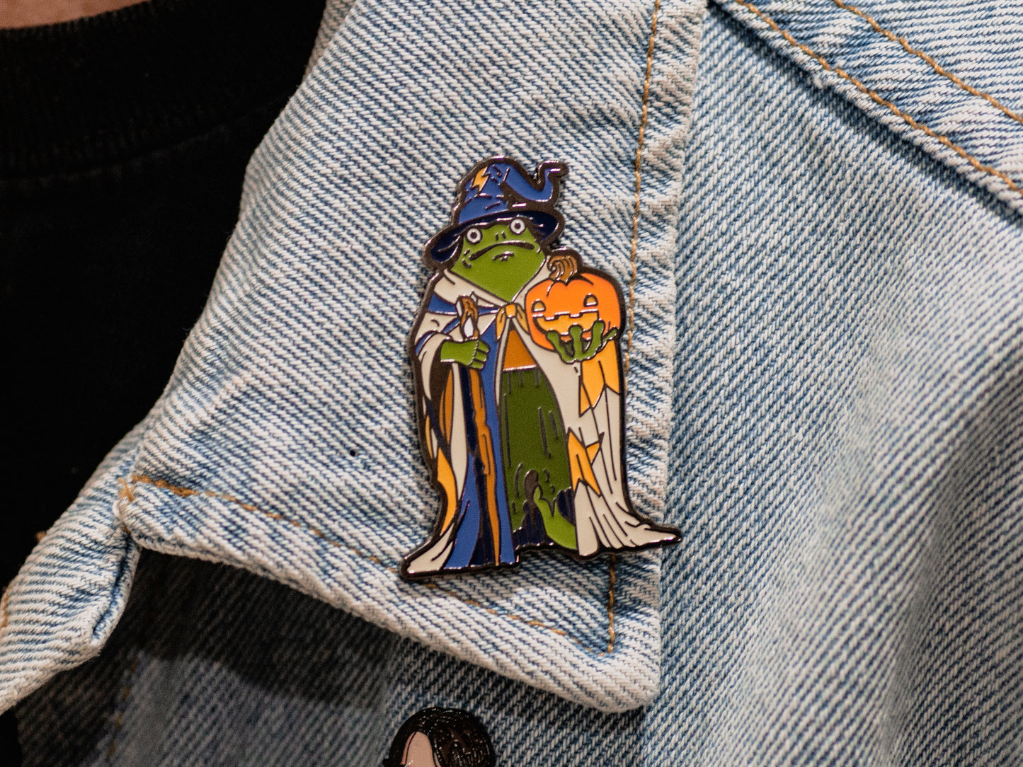 Bogart the Green - Frog Wizard Enamel Pin