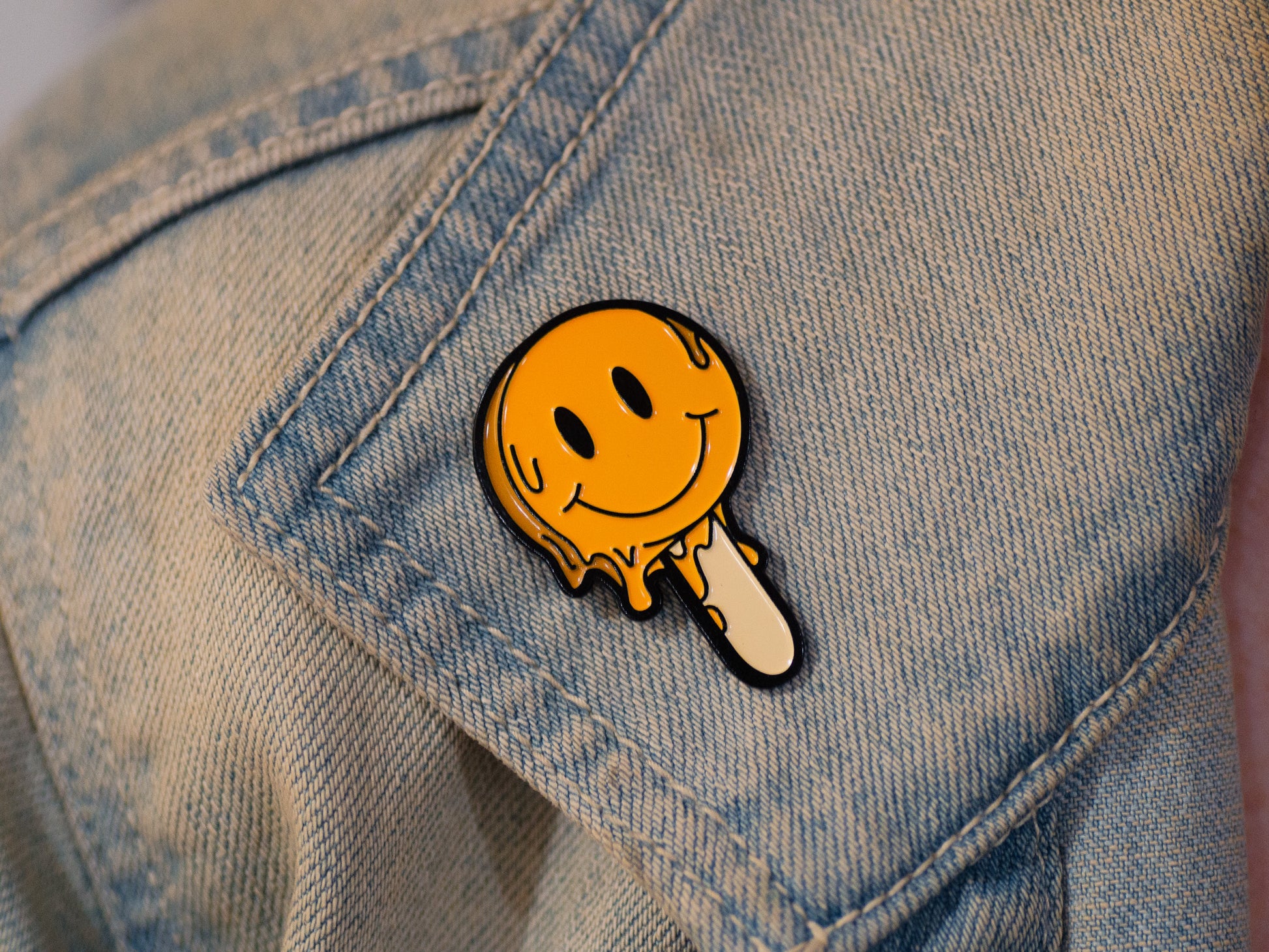 Mint Smiley Face Patch