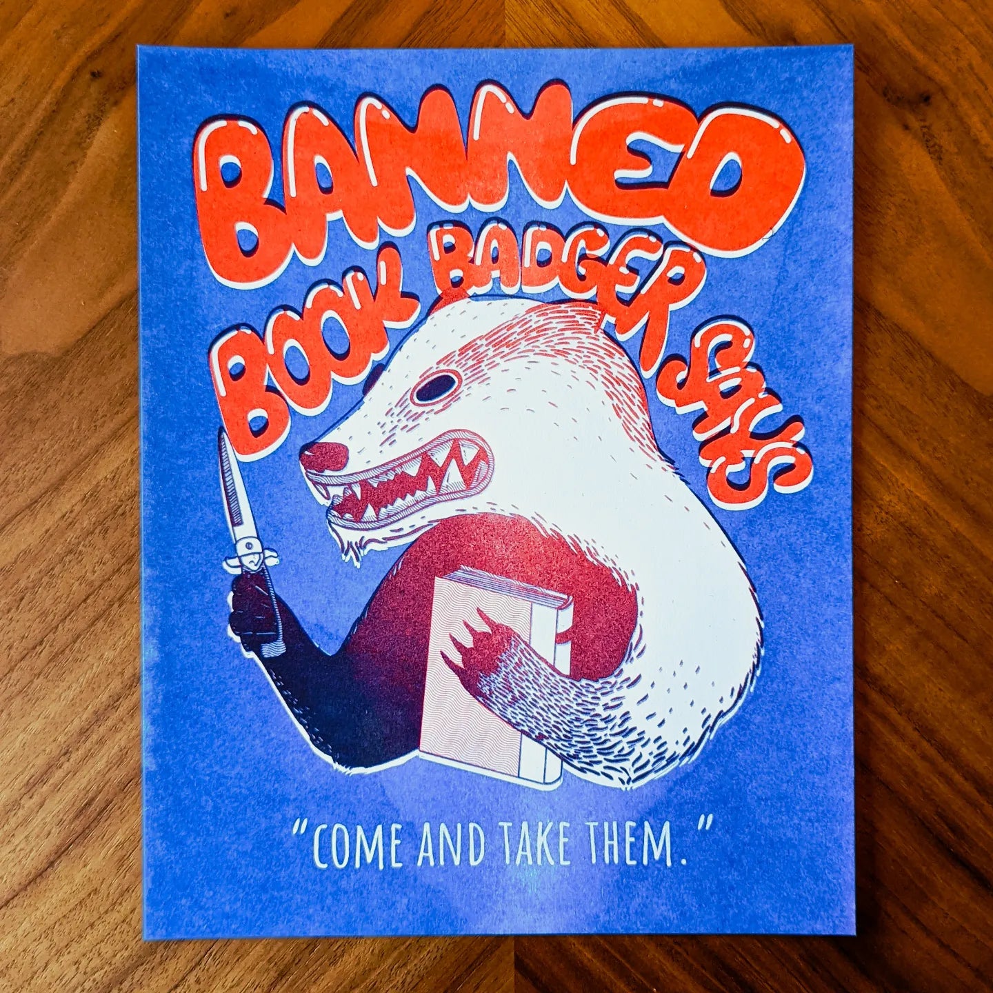 Banned Book Badger Art Print